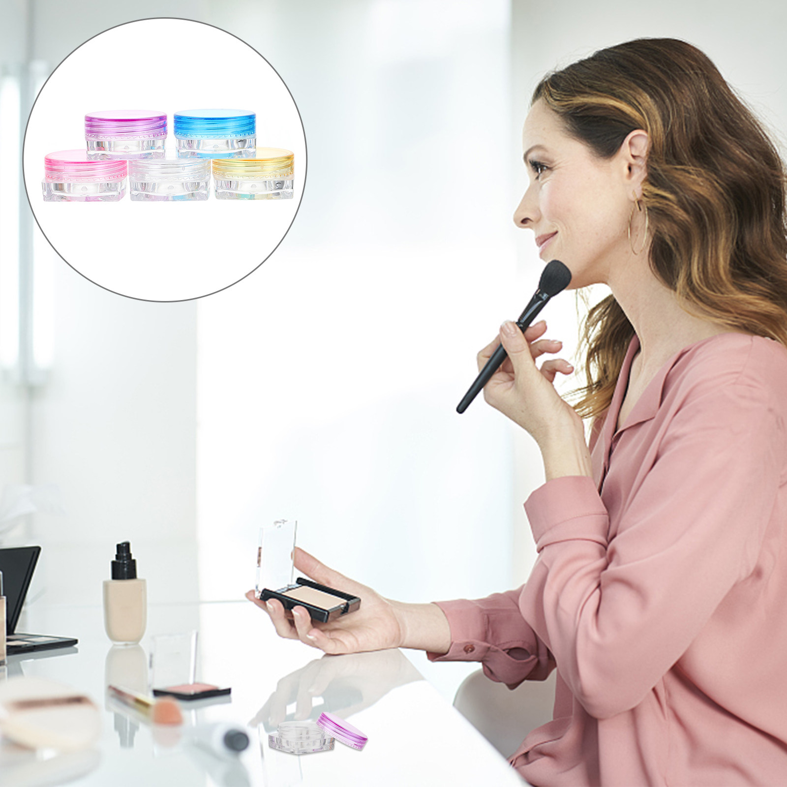 Hair Care - 50 pots de stockage pour cosmétiques,