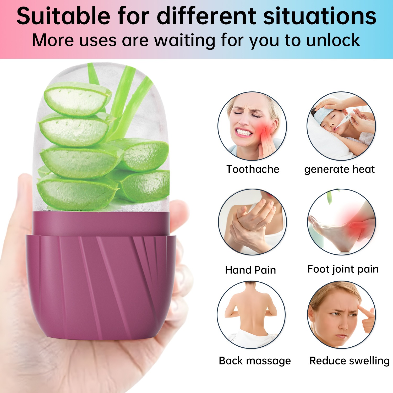 Face Ice Roller Puffiness - Moule à glace facial esthétique à