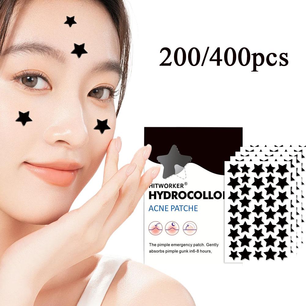 Hydrocolloid Pimple Patch - 200/400 Patchs Hydrocolloïdes Noirs en Forme