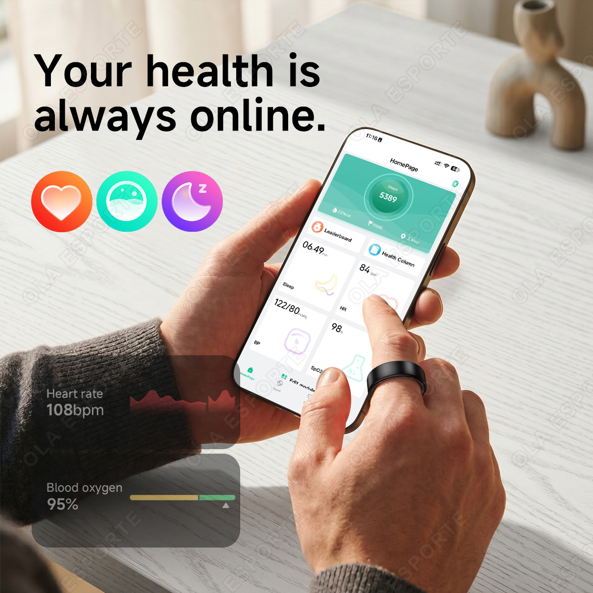 Anneau intelligent R10 avec ét - Health Monitors avis et prix